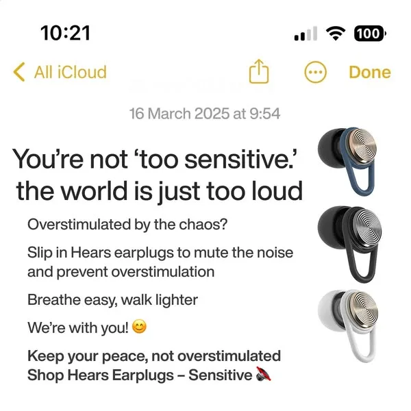 Hears advertisement