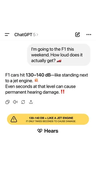 Hears advertisement
