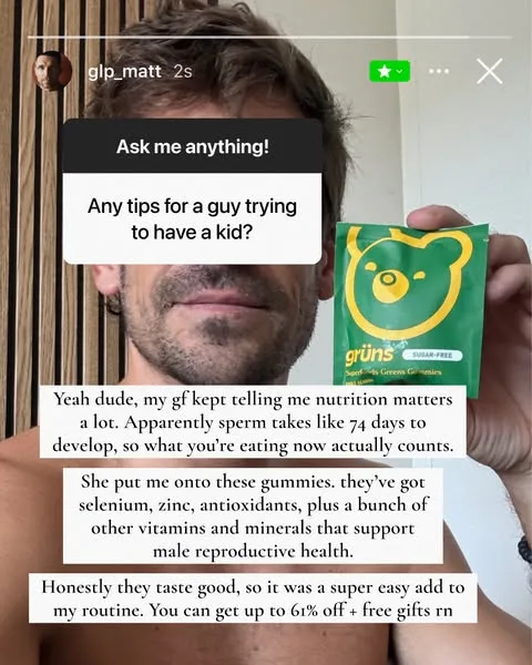 Grüns advertisement