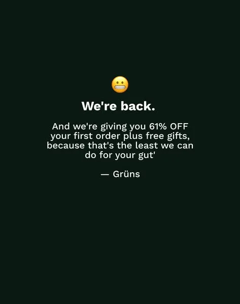 Grüns advertisement