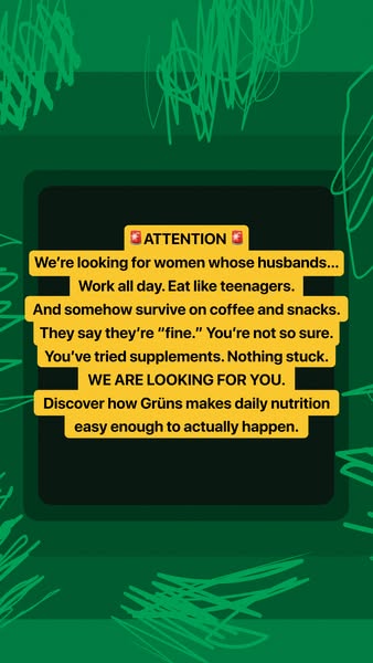 Grüns advertisement