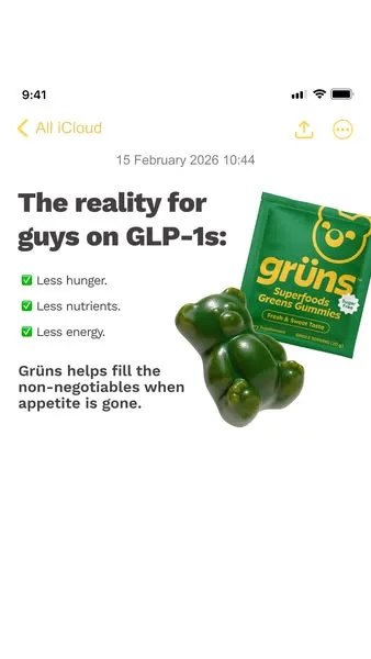 Grüns advertisement