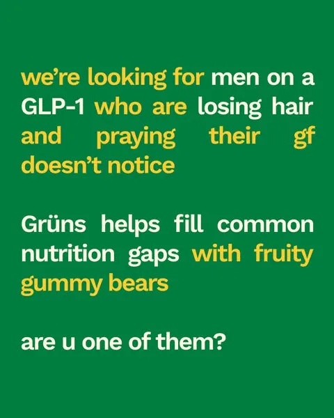 Grüns advertisement