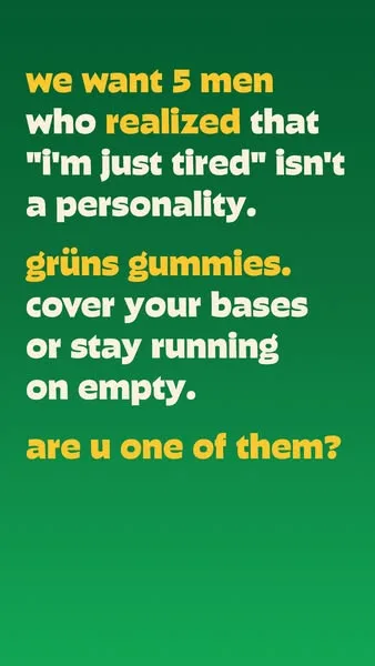 Grüns advertisement