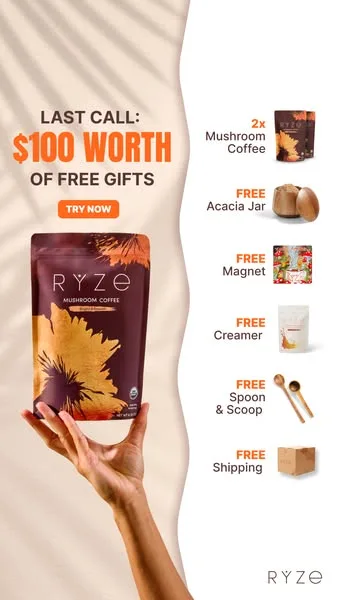 RYZE Superfoods advertisement
