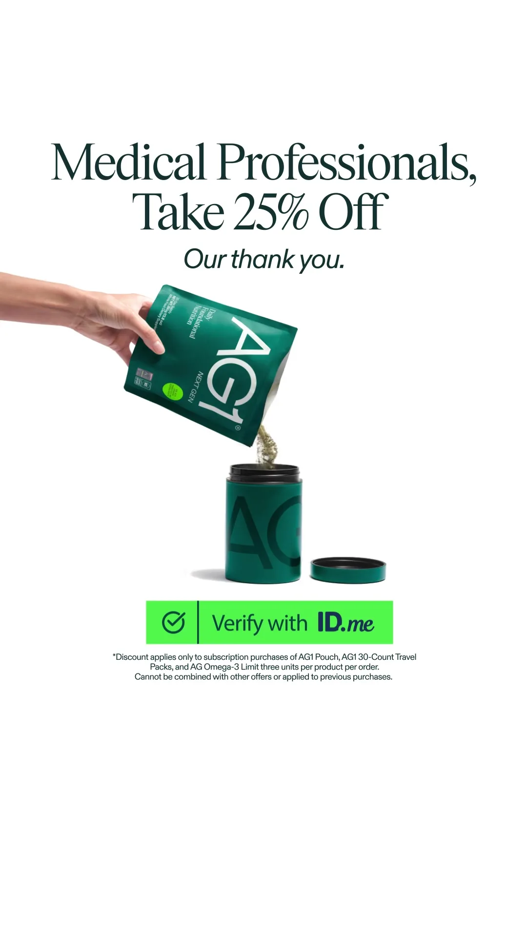AG1 advertisement