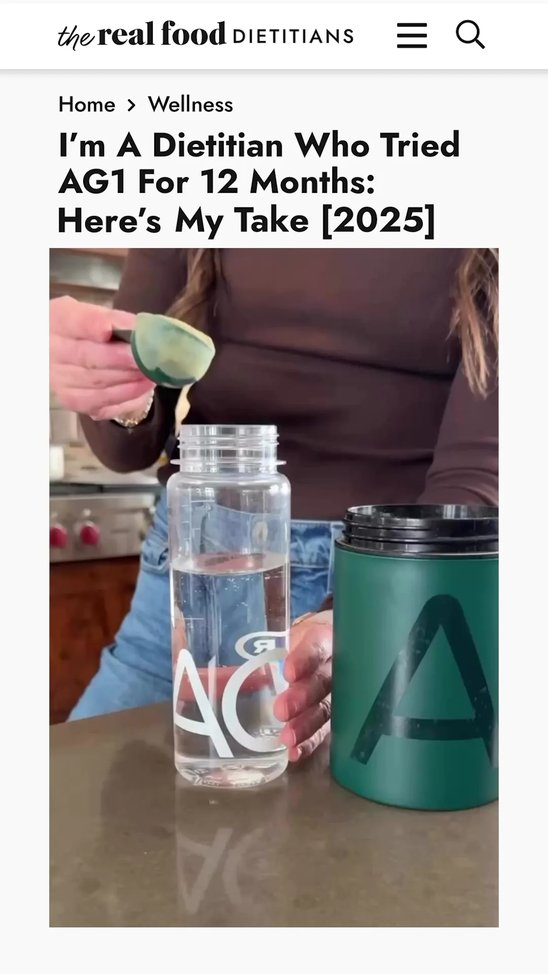 AG1 advertisement