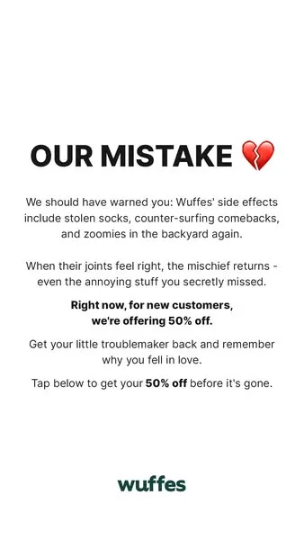 Wuffes advertisement