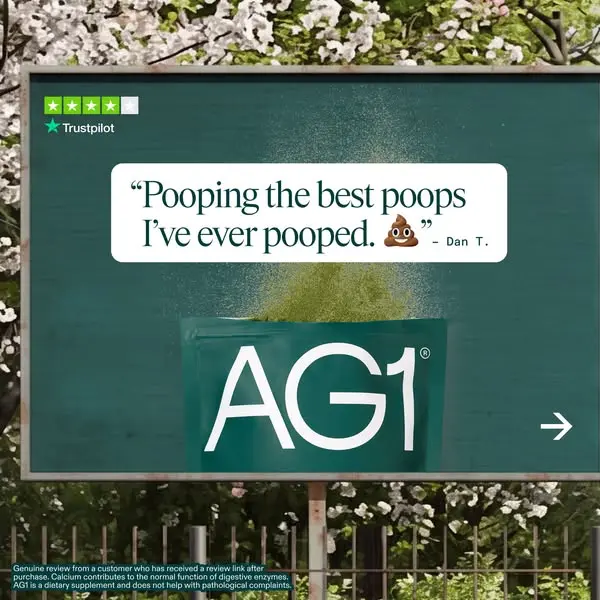 AG1 ad creative