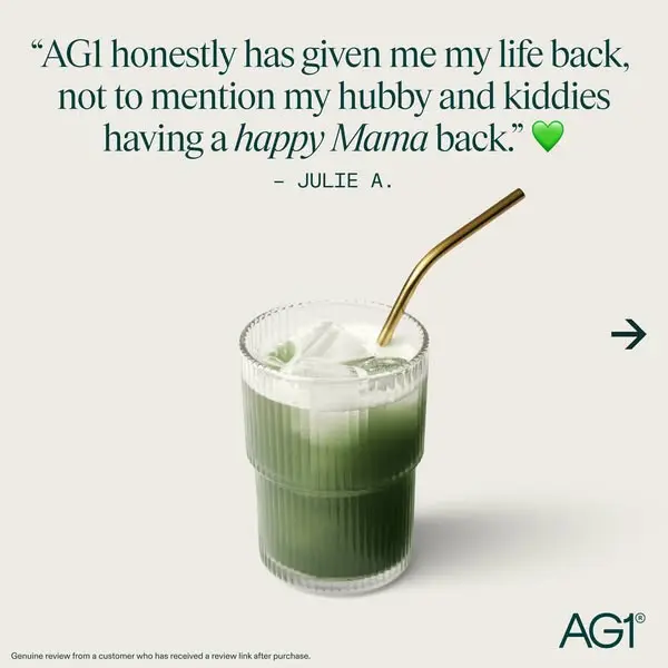 AG1 ad creative